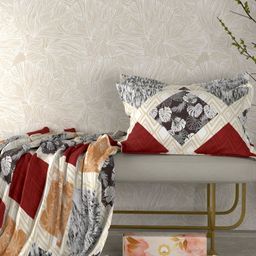 Pure Decor Cream-Coloured & Maroon Floral 260 TC Queen Bedsheet with 2 Pillow Covers-image-29