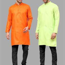 VS MALL Men Cotton Blend Kurta Sets-picture-22
