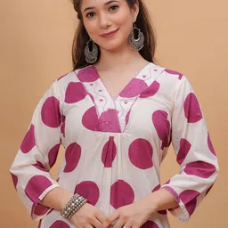 DORIYA Geometric Printed Straight Kurta With Trouser-picture-16