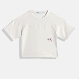 Calvin Klein Girls Brand Logo Printed Pure Cotton T-shirt-picture-29