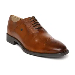 Van Heusen Men Brown Leather Formal Oxfords-picture-20