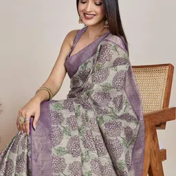 KALINI Floral Zari Tissue Saree-41