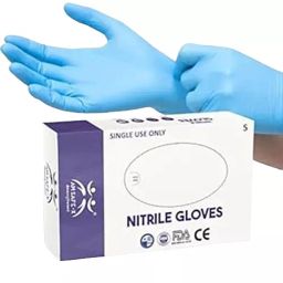 AM SAFE-X Nitrile Blue Color Small Size Disposable Nitrile Hand Gloves (Pack of 100)-image-82