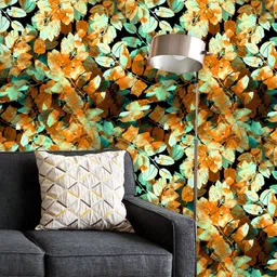ArtzFolio Printed UV-Resistant Anti-Bacterial Abstract Botanical LeavesPeel & Stick Wallpaper-image-95