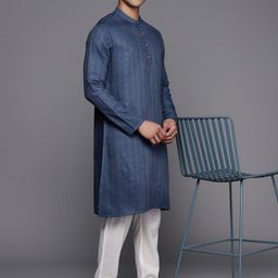 Inddus Men Woven Design Straight Kurta-image-52