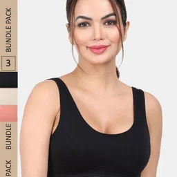 Amour Secret Pack Of 3 Removable Padding Anti Odour All Day Comfort Sports Workout Bra-picture-7