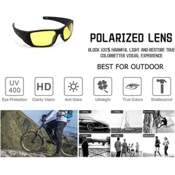 REDEX Unisex Polarised Rectangle Sunglasses BK-2400 image 2