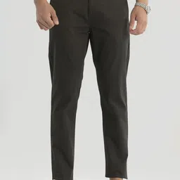 Snitch Men Smart Slim Fit Cotton Formal Trousers-image-9