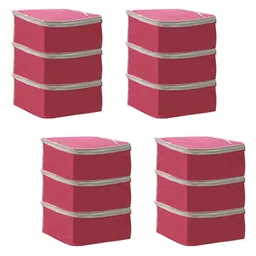 prettykrafts Pink Set of 6 Regular Drawer Organiser Organisers-16