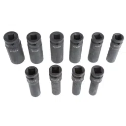 RS PRO 10 - 24mm 12.7 mm (1/2 Inch) Drive Impact Socket Set Hexagon 78.0 mm length, 1253056-10