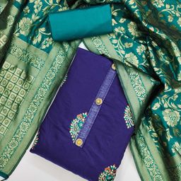 Panzora Embellished Unstitched Dress Material-image-94