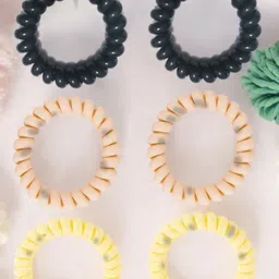 fabula Women Set of 6 Embellished Ponytail Holders-72