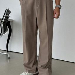 Next One Men Smart Loose Fit Easy Wash Pleated Trousers-picture-30