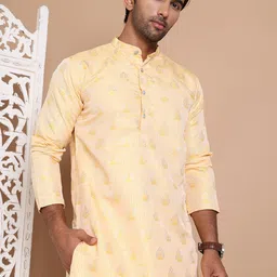 Anouk Men Floral Printed Regular Pure Cotton Kurta with Pyjamas-49