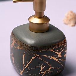 Voncasa Ceramic Glossy Grey color Soap Dispenser (450 ml)-image-45