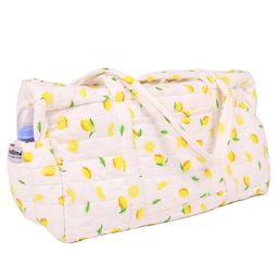 Moms Home Baby Organic Cotton Diaper Carry Bag For Mothers | Lemon-25