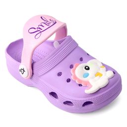 Babyoye Slip On Clogs with Dino Applique & Back Strap - Purple image 3