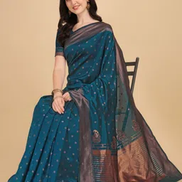 KALINI Woven Design Zari Pure Silk Saree-picture-2