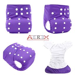 AEREX Reusable Baby 2 Cloth Diapers For 6 Months to 3 Years With 4 Insert Pads Leak Proof Washable Diapers For New Born Babies Adjustable Pocket Cloth Diaper Nappies (Orange & Purple) image 4