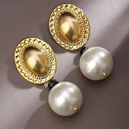 Rubans Voguish Oval Drop Earrings-image-69