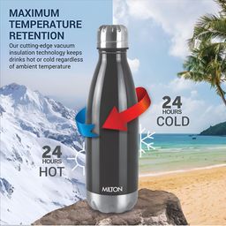 Milton Duo DLX 1000 Thermosteel Bottle 1000 mlTravel Bottle 24 Hours Hot and Cold image 2