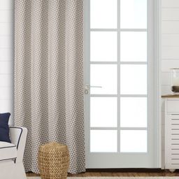 Saral Home Grey & Off White Geometric Black Out Door Curtain-picture-25