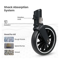 R for Rabbit Premium Design Street Smart Stylish Stroller & Pram With Auto Fold Mechanism- Black image 5