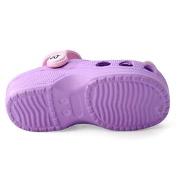 Babyoye Slip On Clogs with Dino Applique & Back Strap - Purple image 5