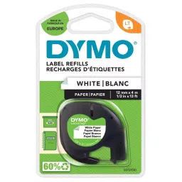 DYMO Label, Tape, Paper, White, 12Mmx4M, S0721510-48