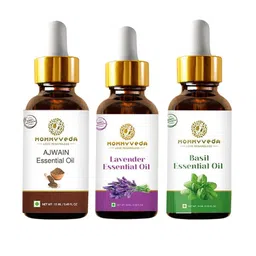 Mommyveda Set Of 3 Ajwain Lavender & Basil Essential Oil - 10 ml Each-9
