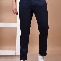Canary London ss-25 Men Textured Smart Slim Fit Wrinkle Free Chinos Trousers-image-66