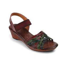 PEPPER Women Leather Wedge Sandals-picture-38
