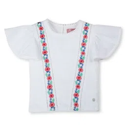 Gini and Jony Floral Print Flutter Sleeve Cotton Top-image-5
