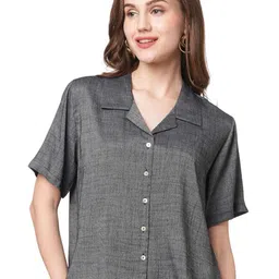G0-4 IT Lapel Collar Shirt Style Crop Top-picture-31