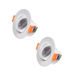Surya 4 W 4000 K Aura Prime Round LED Down Light Natural White (Pack of 2)-12