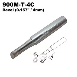 SCHOFIC Soldering Bit C Shape (Conical T) Alloy Steel 4 mm Tip 17 mm Length (Pack of 5) image 2
