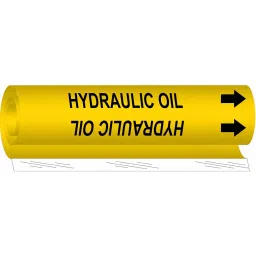 BRADY Pipe Marker Hydraulic Oil Yellow & Black for 1-1/2 to 2-3/8 inch Outer Diameter Pipe, 14H895-image-44