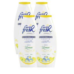 DERMIFRESH Set Of 4 Fresh Prickly Heat Powder For Long Lasting Cooling - Lemon -150 g Each-2