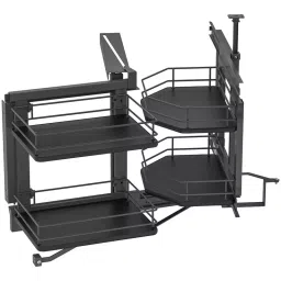 Hafele Solid Base Anthracite Baskets Corner Unit 450 mm Door Width Left Hand, 542.00.304-image-95