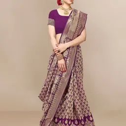 Moda Rapido Woven Design Zari Silk Blend Designer Banarasi Saree-picture-35