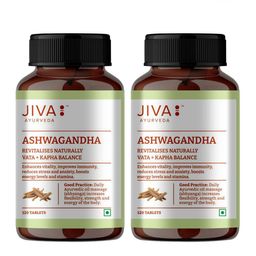 Jiva Set Of 2 Ashwagandha Tablet Boosts Immunity & Energy - 120 Tablets Each-4