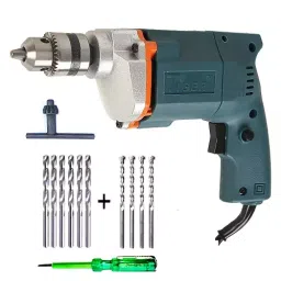 Tiger 10mm Drill Machine with Line Tester + 6 HSS and 4 Masonry Bit-4