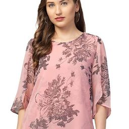 My Swag Floral Print Studded Georgette Top-image-49
