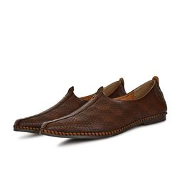 Big Boon Men Round Toe Slip-On Laser Cuts Detail Mojaris-image-71
