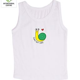 COCOON ORGANICS Sleeveless Slow But Sure Snail Printed Vest - White-picture-27