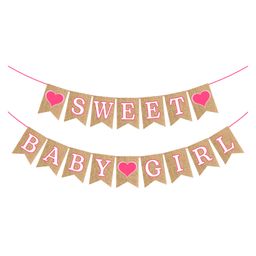 Zyozi Sweet Baby Girl Banner Decorations Pink - Pack of 1-image-38