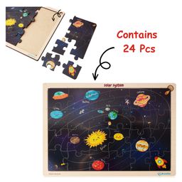 BitFeex Wooden Solar System Jigsaw Puzzle - 24 Pieces-8