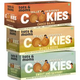 Tots & Moms Millet & Jaggery Cookies | Nuts & Seeds | Sweet & Savory | Choco Bajra | 150g Each-87