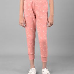 CRIMSOUNE CLUB Cotton Sweet Bunny Text Printed Pant - Peach-picture-0