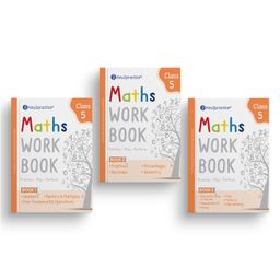 Key2Practice Maths Workbook For Class 5 Pack of 3 : Combo of (Numbers, Four fundamental operations, Factors & Multiples, Fractions, Decimals, Percentages, Geometry, Perimeter, Data Handling), Activity Based Worksheets - English-6